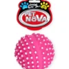 PET NOVA DOG LIFE STYLE Palla di riccio rosa da 6,5 cm con linguette