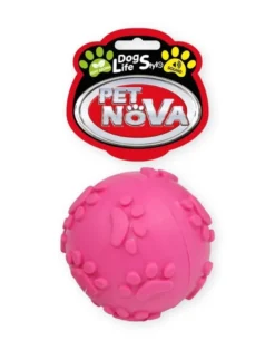 PET NOVA DOG LIFE STYLE Pallina da 6 cm con suono, rosa, sapore di menta