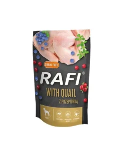 RAFI Alimento umido per cani con quaglia, mirtilli e mirtilli rossi 500g