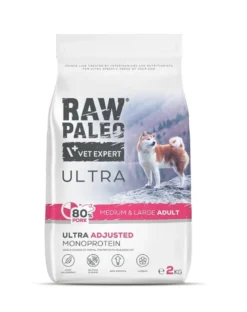 RAW PALEO Ultra Pork Medium&Large Adult 2kg per cani adulti di taglia media e grande con carne di maiale