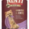 RINTI Chicken Pure&Duck Mini pollo e anatra in bustina per cani di piccola taglia 100 g