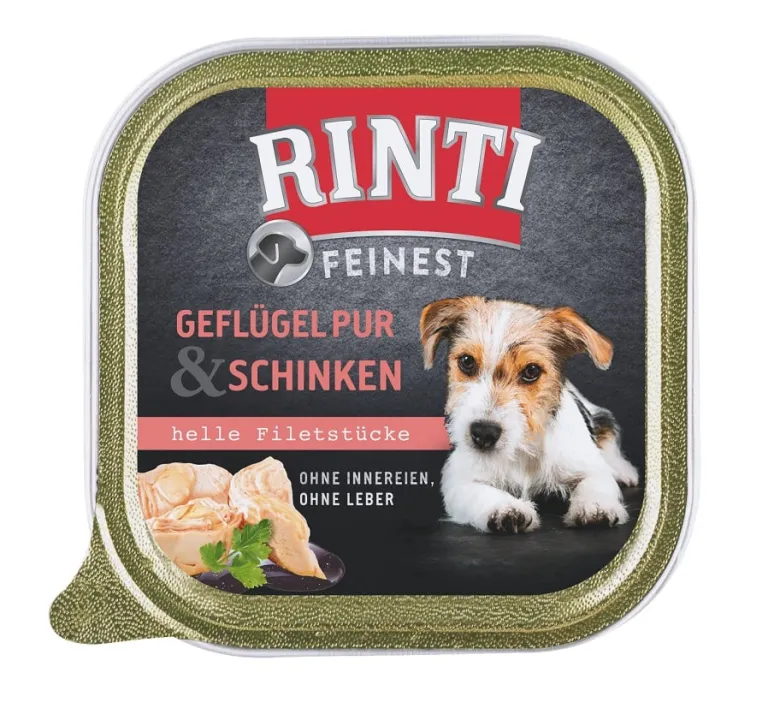 RINTI Feinest Poultry Pure&Ham vaschetta pollame e prosciutto 12x150 g