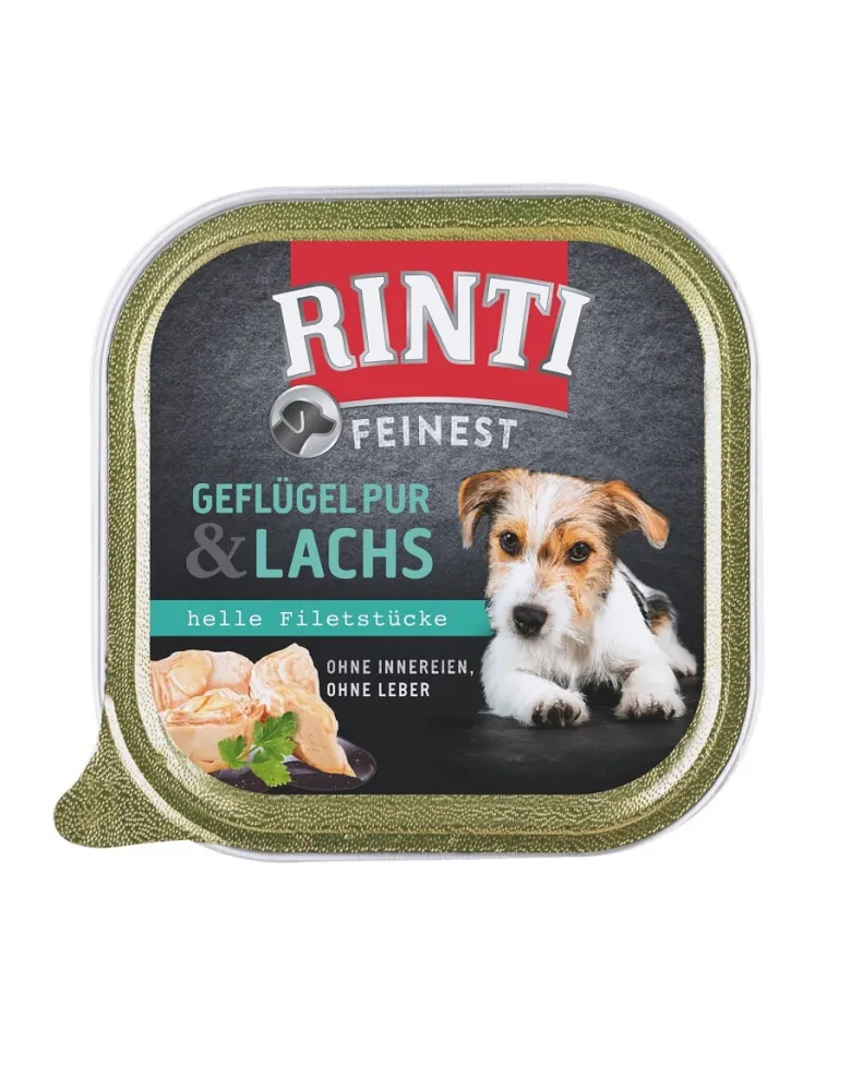 RINTI Feinest Poultry Pure&Salmon vaschetta pollame e salmone 150g