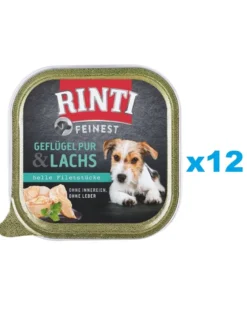 RINTI Feinest Poultry Pure&Salmon vaschetta pollame e salmone 12x150 g