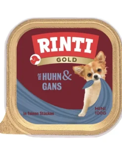 RINTI Gold Chicken&Goose Mini pollo e oca in vaschetta 100 g
