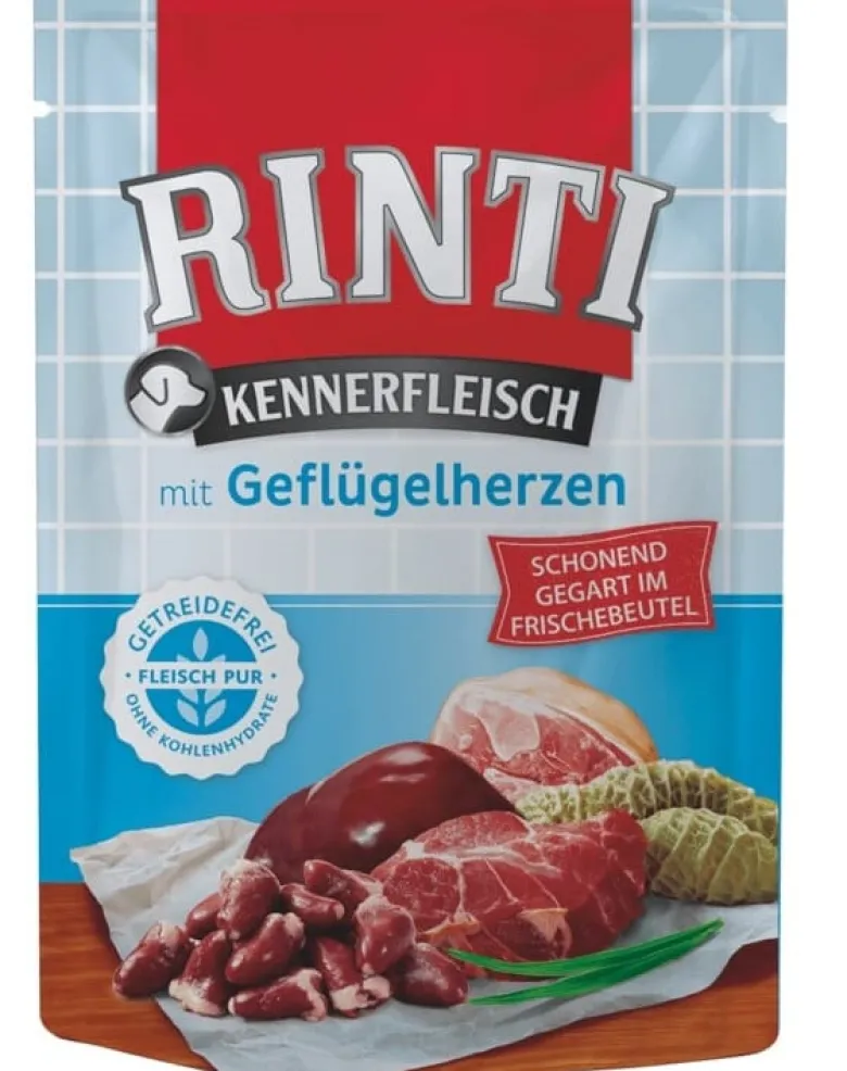 RINTI Kennerfleisch Poultry hearts Cuori di pollame 400 g in bustina