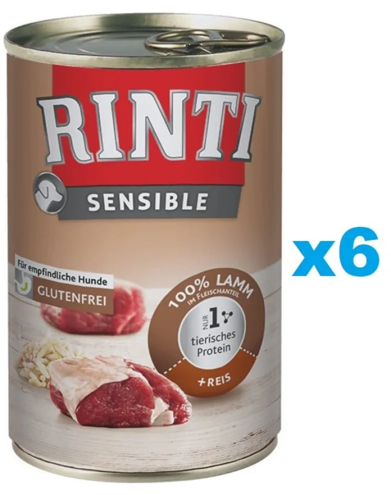 RINTI Sensible agnello e riso 6 x 400g