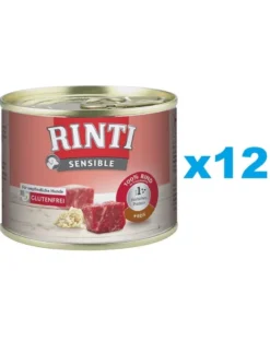RINTI Sensible Wołowina z ryżem 12x185 g