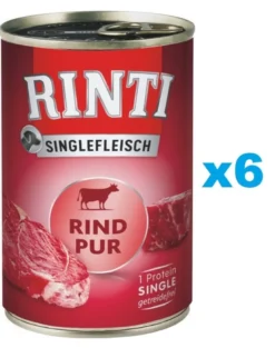 RINTI Singlefleisch Beef Pure manzo monoproteico 6 x 400g