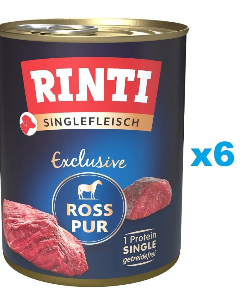 RINTI Singlefleisch Exclusive Poultry Pure alimento monoproteico cavallo 6x800 g