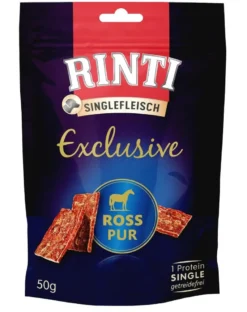 RINTI Singlefleisch Exclusive Snack Horse RINTI snack per cani con carne di cavallo 50g