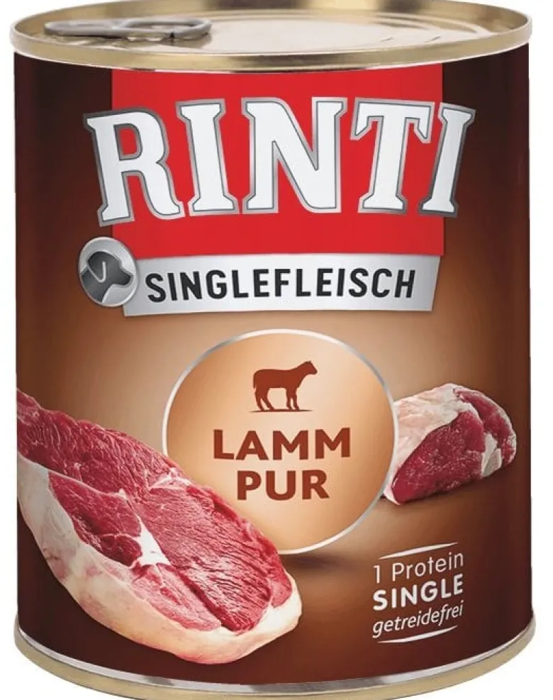 RINTI Singlefleisch Lamb Pure agnello monoproteico 12 x 800g
