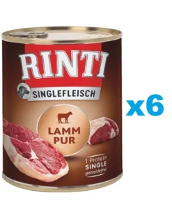 RINTI Singlefleisch Lamb Pure agnello monoproteico 6 x 800g