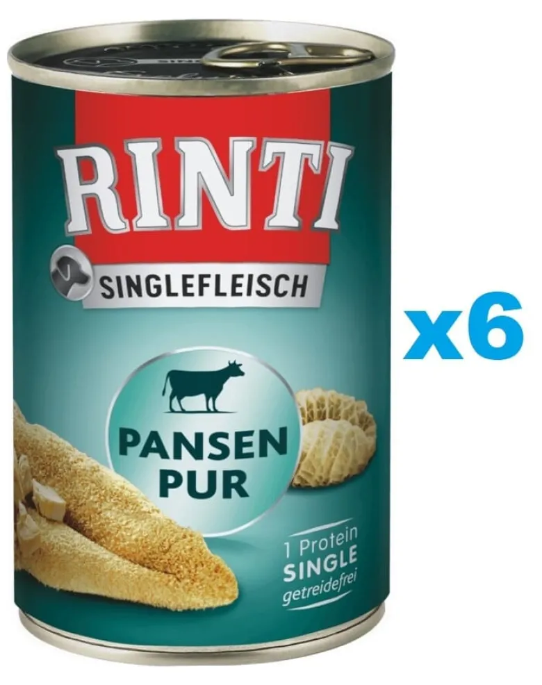 RINTI Singlefleisch Rumen Pure rumine monoproteico 6 x 400g