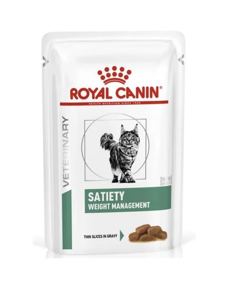 ROYAL CANIN Cat Satiety Weight Management 48 x 85g cibo umido in salsa per gatti adulti in sovrappeso o obesi
