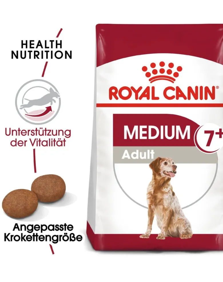 ROYAL CANIN Medium Adult 7+ 30kg (2x15kg) cibo secco per cani maturi da 7 a 10 anni di età, razze di media taglia