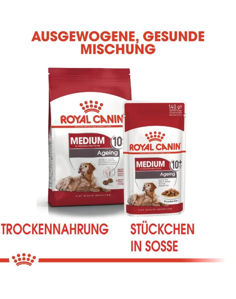 ROYAL CANIN Medium Ageing 10+ 15 kg cibo secco per cani maturi di età superiore ai 10 anni, razze di media taglia