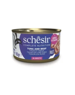 SCHESIR Tonno con manzo e riso cotto in acqua 85 g