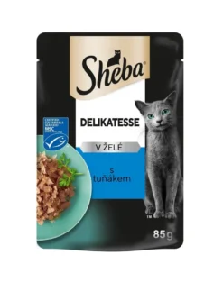 SHEBA Delicacy in busta 85g cibo umido completo per gatti adulti pezzi di tonno in gelatina