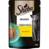 SHEBA Delicacy in bustina 85g Alimento umido completo per gatti adulti bocconcini di pollo in gelatina