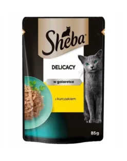 SHEBA Delicacy in bustina 28x85g Alimento umido completo per gatti adulti bocconcini di pollo in gelatina