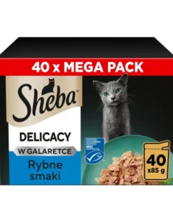 SHEBA Delicacy Sapori di pesce in gelatina 40x85 g cibo umido per gatti