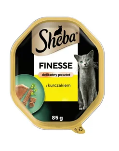 SHEBA Finesse Mousse di pollo in vaschetta 22x85g alimento umido completo per gatti adulti