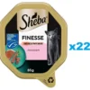 SHEBA Finesse Mousse in vaschetta 22x85g alimento umido completo per gatti adulti