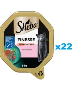 SHEBA Finesse Mousse in vaschetta 22x85g alimento umido completo per gatti adulti