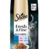 SHEBA Fresh & Fine in gelatina 6x50g con tonno, salmone e pesce bianco, cibo umido per gatti
