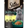 SHEBA Kitten in bustina 85g cibo umido completo per gattini bocconcini di pollo in salsa