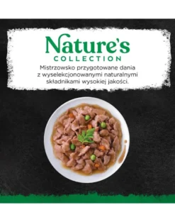 SHEBA Nature’s Collection in vaschetta 85g Alimento umido completo per gatti adulti bocconcini con salmone guarniti con piselli in salsa