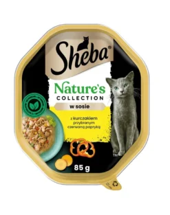 SHEBA Nature's Collection in vaschetta 22x85g alimento umido completo per gatti adulti bocconcini con pollo in salsa