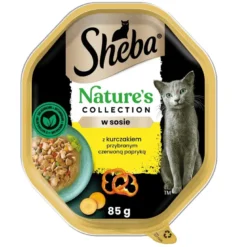 SHEBA Nature's Collection in vaschetta 22x85g alimento umido completo per gatti adulti bocconcini con pollo in salsa
