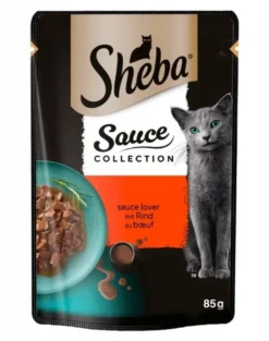 SHEBA Sauce Collection in bustina 85g alimento umido completo per gatti adulti bocconcini con manzo in salsa