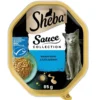 SHEBA Sauce Collection in vaschetta 85g Alimento umido completo per gatti adulti bocconcini con tonno in salsa