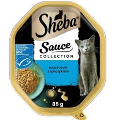 SHEBA Sauce Collection in vaschetta 22x85g Alimento umido completo per gatti adulti bocconcini con tonno in salsa