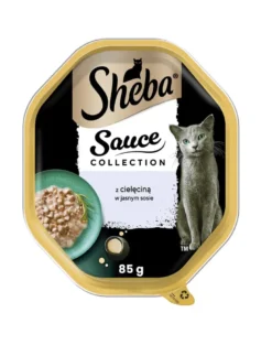 SHEBA Sauce Collection in vaschetta 22x85g cibo umido completo per gatti adulti bocconcini di vitello in salsa