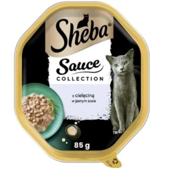 SHEBA Sauce Collection in vaschetta 22x85g cibo umido completo per gatti adulti bocconcini di vitello in salsa