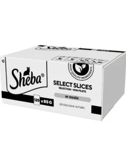 SHEBA Selection Select Slices Aromi di pollame in bustina 120 x 85g in pezzi di salsa con: anatra, pollo, pollame, anatra e tacchino per gatti adulti