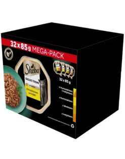 SHEBA Select Slices in Gravy Mix di sapori di pollame in salsa di pollame, pollo e tacchino 32x85g