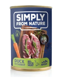 SIMPLY FROM NATURE Cibo umido per cani con anatra e carote 6 x 400g