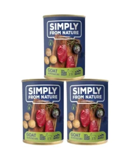 SIMPLY FROM NATURE Cibo umido per cani con capra e patate 3 x 400g