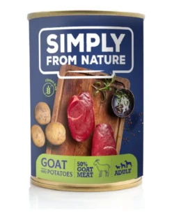 SIMPLY FROM NATURE Cibo umido per cani con capra e patate 3 x 400g