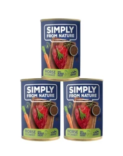 SIMPLY FROM NATURE cibo umido per cani con cavallo e semi di lino 3 x 400g