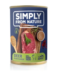 SIMPLY FROM NATURE Cibo umido per cani con cervo e grano saraceno 6 x 400g