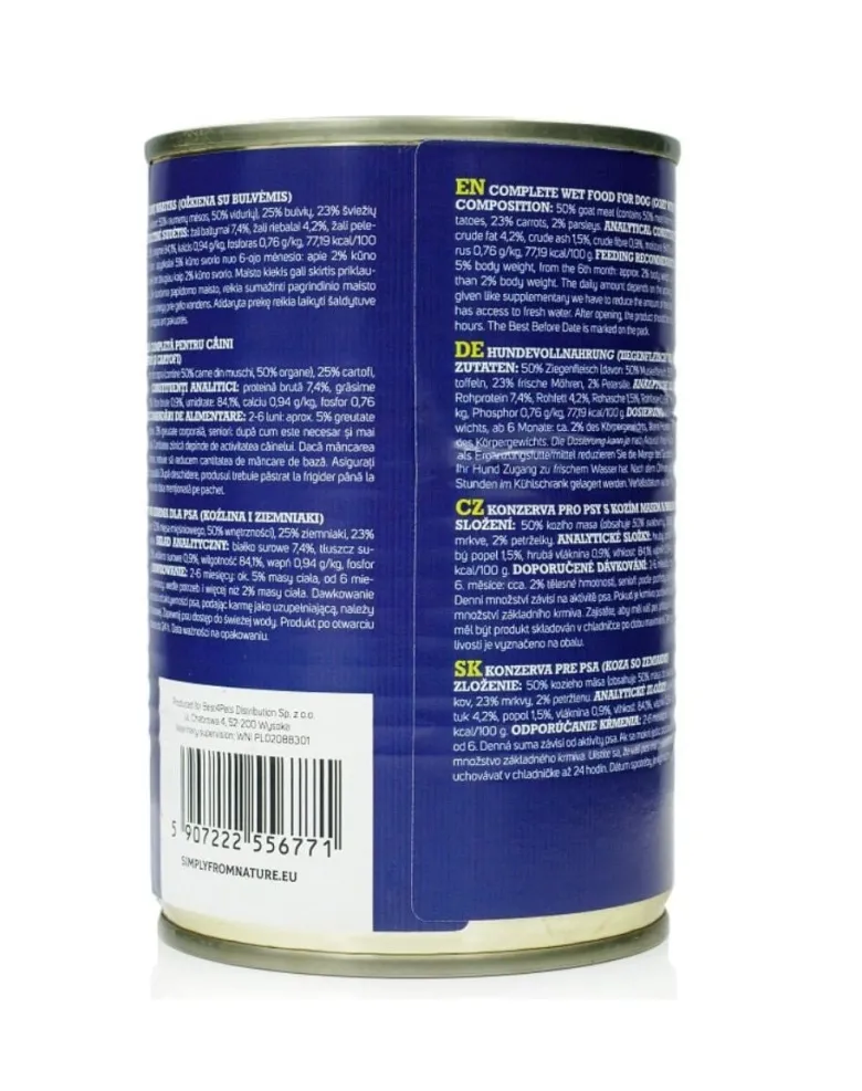 SIMPLY FROM NATURE Cibo umido per cani mix gusti 6 x 400g