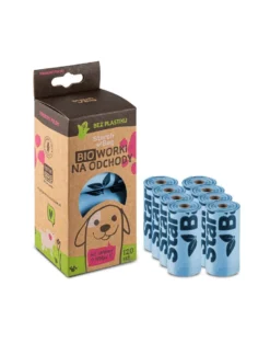 STARCH BAG Sacchetti BIO compostabili per feci 8 rotoli x 15 pezzi, blu