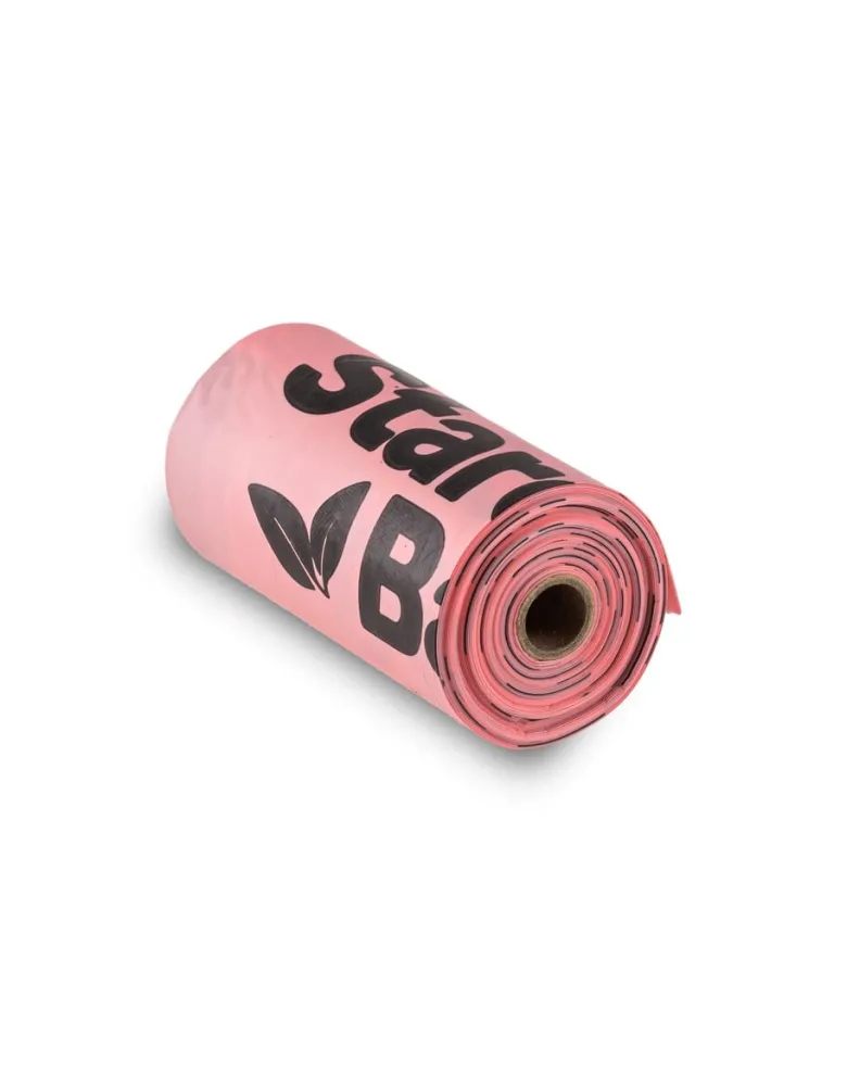STARCH BAG Sacchi biocompostabili per feci 1 x 15 rosa