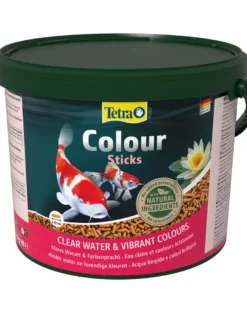 TETRA Pond Colour Sticks 10l Mangime completo per pesci da laghetto dai colori brillanti